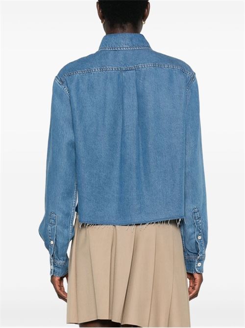 Cropped denim shirt MIU MIU | GWC104143VF0008